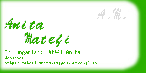 anita matefi business card